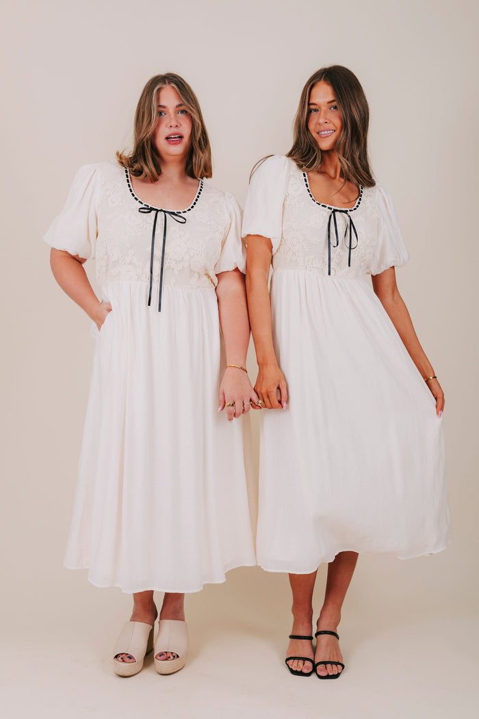 ecru contrast ribbon pockets lined midi inclusive dress models