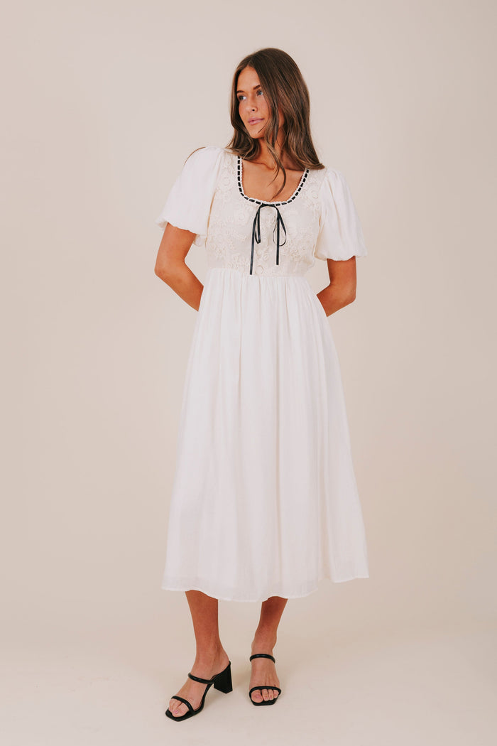 ecru-contrast-ribbon-pockets-lined-midi-inclusive-dress-front