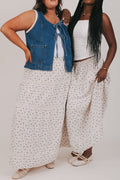 ivory floral tiered skirt with lace detailing models