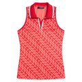 J.Lindeberg Sadie Sleeveless Golf Polo Bias Bridge Bittersweet - 24 Women