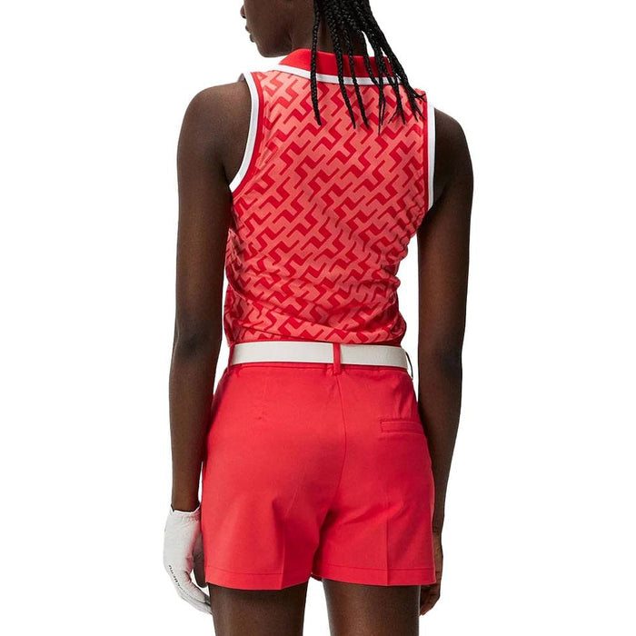 J.Lindeberg Sadie Sleeveless Golf Polo Bias Bridge Bittersweet - 24 Women