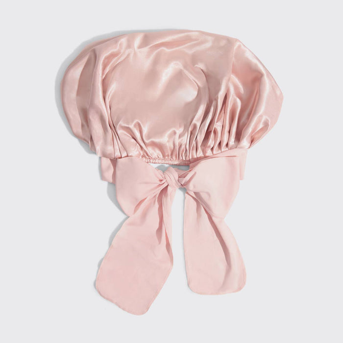 KITSCH - Adjustable Oversized Satin Bonnet - Blush