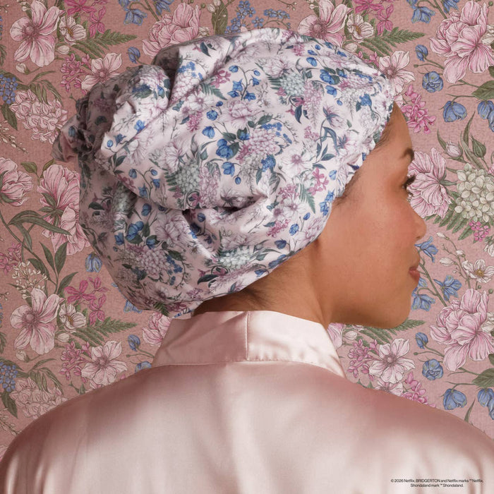 KITSCH - Bridgerton x Kitsch Satin-Lined Flexi Shower Cap - Wisteria