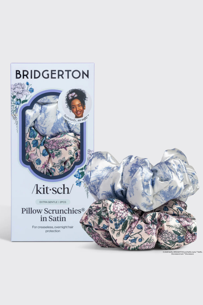 KITSCH - Bridgerton x Kitsch Satin Pillow Scrunchies® - Toile in Bloom