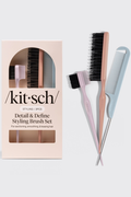 kitsch Detail & Define Styling Brush Set with packaging on a light gray background