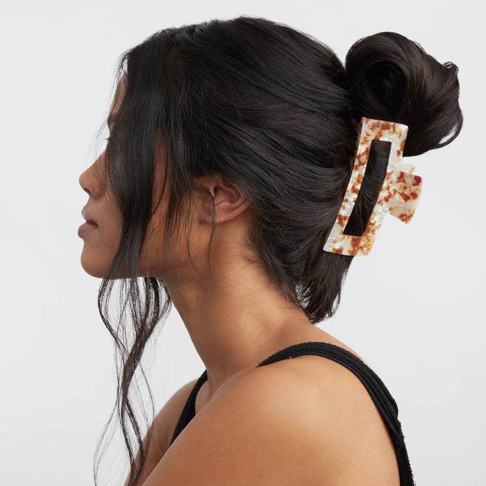 KITSCH - Eco-Friendly Jumbo Open Shape Claw Clip - Brown