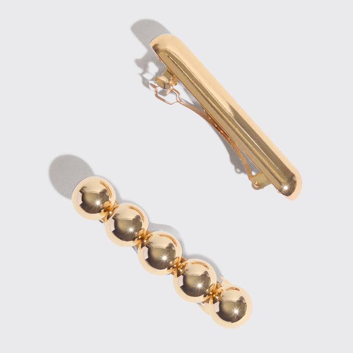 KITSCH - Gold Metal Barrettes
