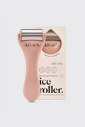 Stainless steel ice roller for overworked sensitive skin, made with recycled plastic.