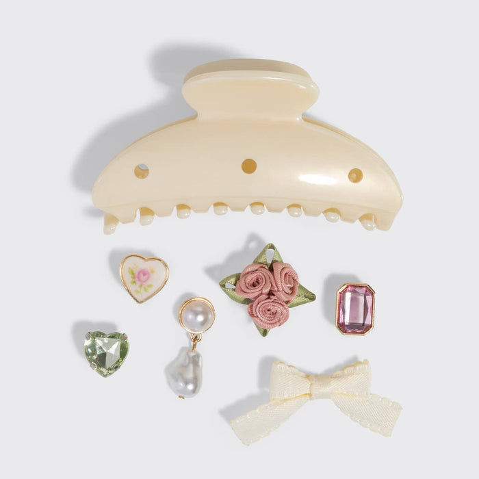 KITSCH - KitschPop™️Curved Claw Clip 7pc Set - Pearlized Cream