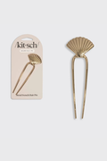 KITSCH - Metal Clam Shell French Hair Pin - Gold