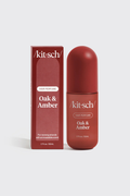 Kit-sch Oak & Amber hair perfume bottle and packaging on a white background