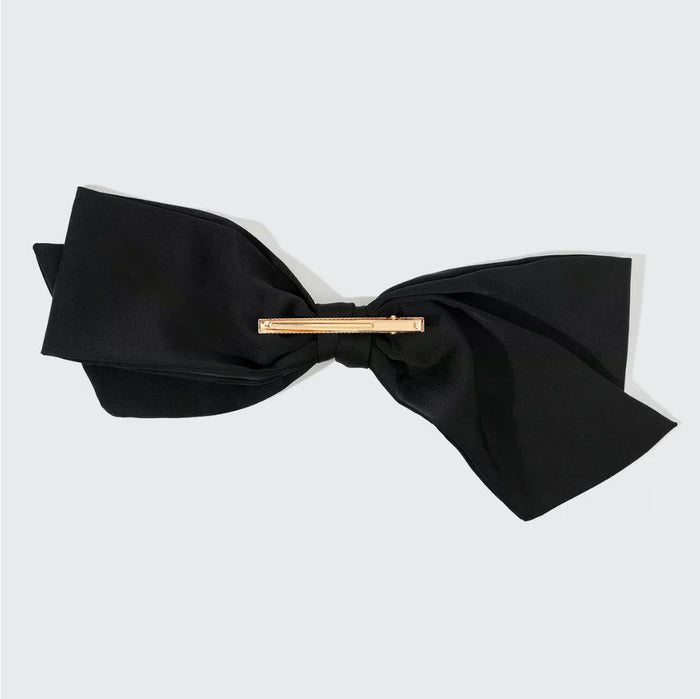 KITSCH - Recycled Fabric Bow Hair Clip - Black