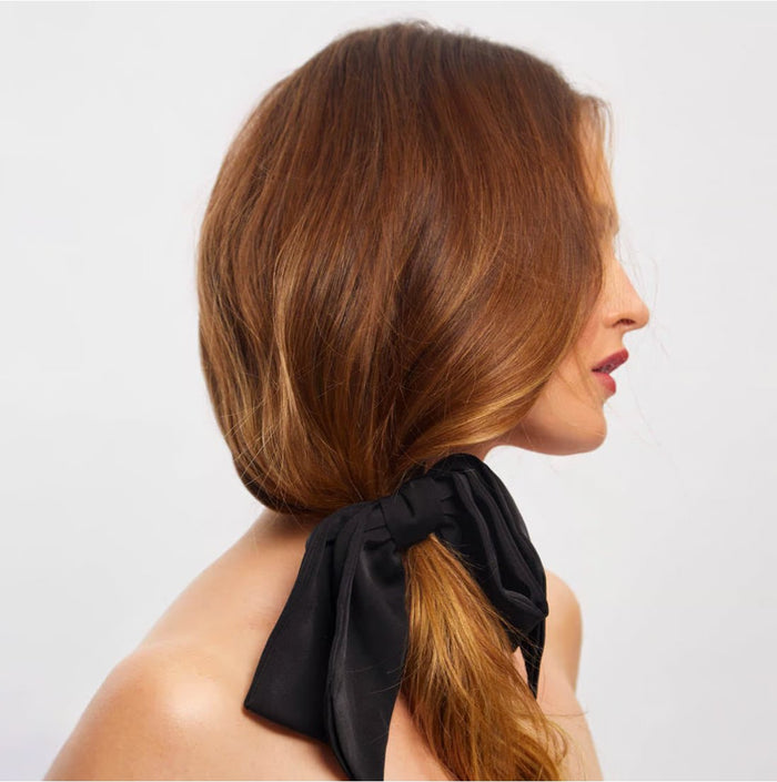 KITSCH - Recycled Fabric Bow Hair Clip - Black