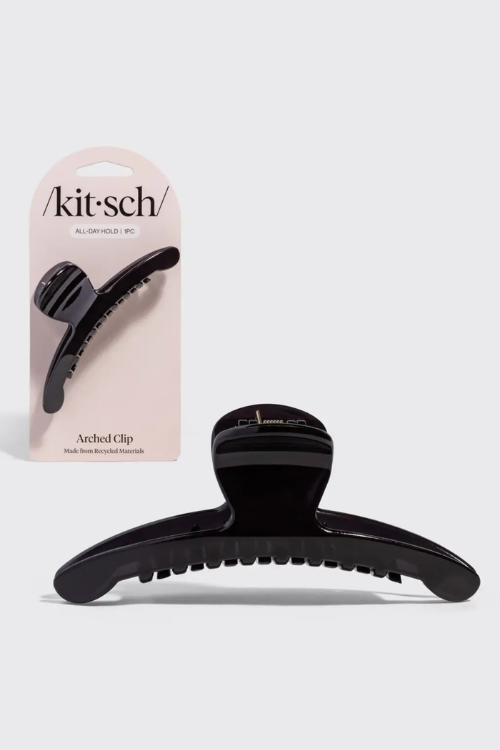 KITSCH - Recycled Plastic Large Arched Clip - Black