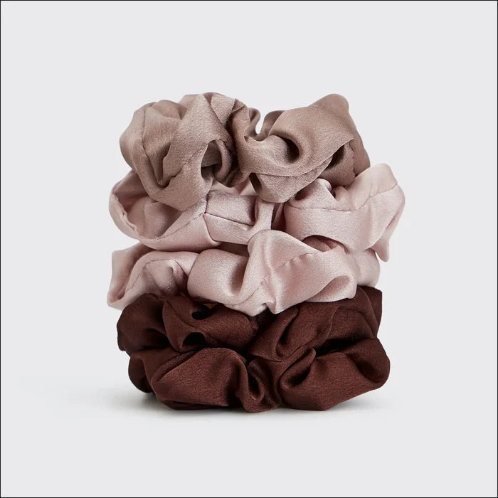 KITSCH - Satin Sleep Scrunchies 5pc - Cameo