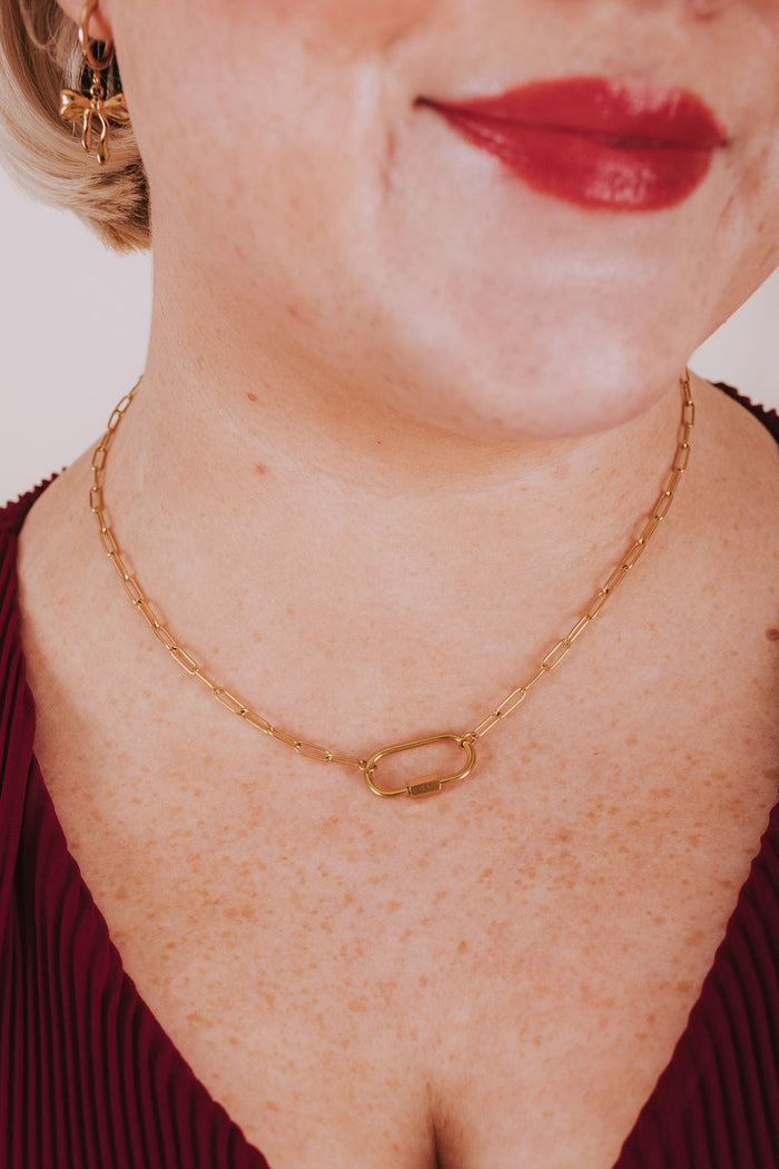 Linked To You Necklace - 14K Gold Plated