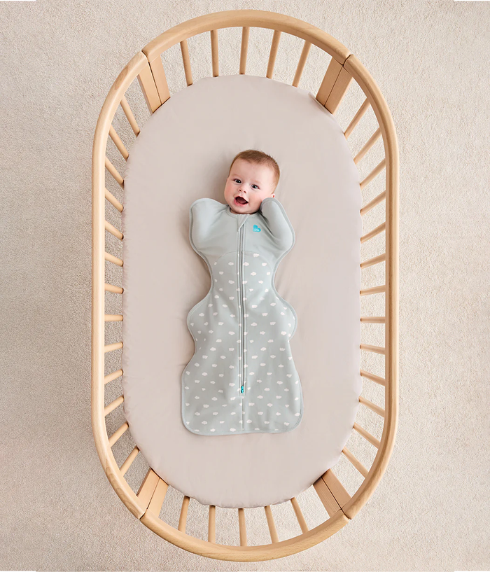 Love To Dream Swaddle Up Medium (13-19lbs) 1.5TOG Light Olive Mini Cloud