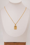 necklace with square angel pendant