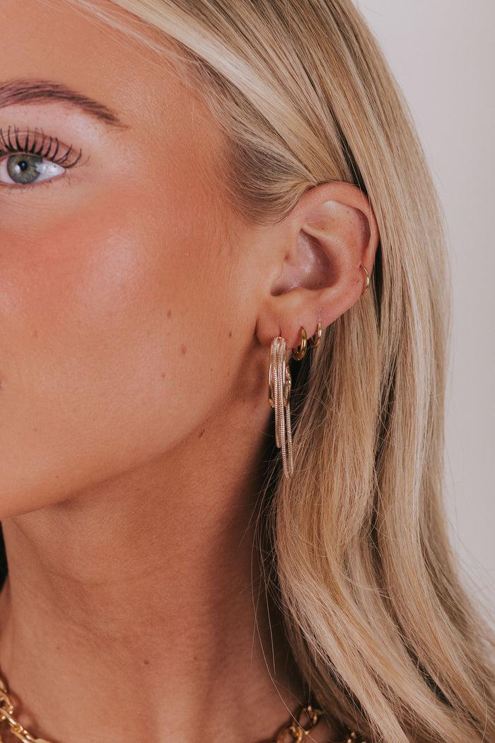 fancy elegant hoop earrings snake chains