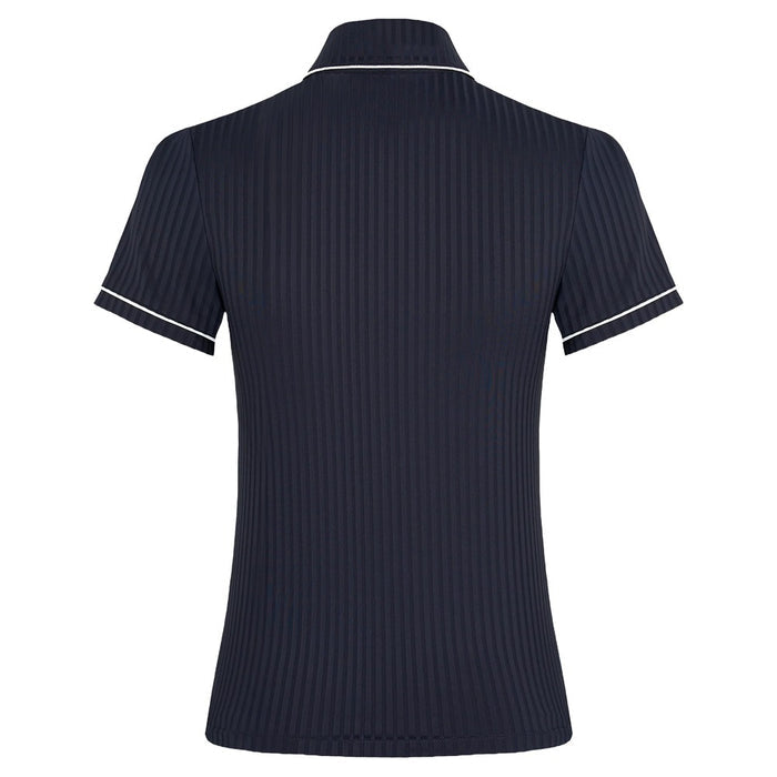 Malbon Anna Shortsleeve Golf Polo Black/Ivory - FW24 Women