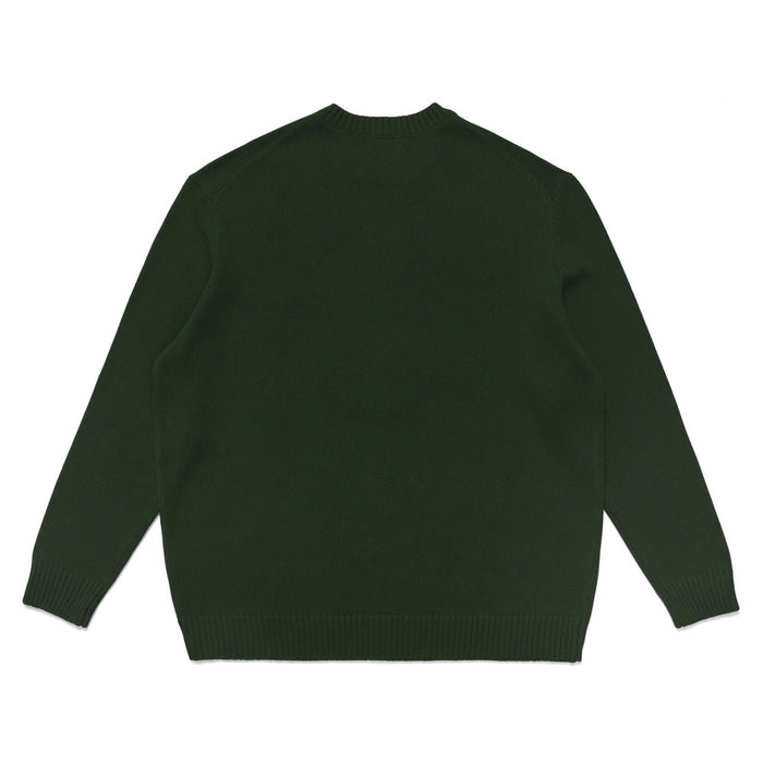 Malbon Buckets Intarsia Knit Golf Sweater Hunter Green