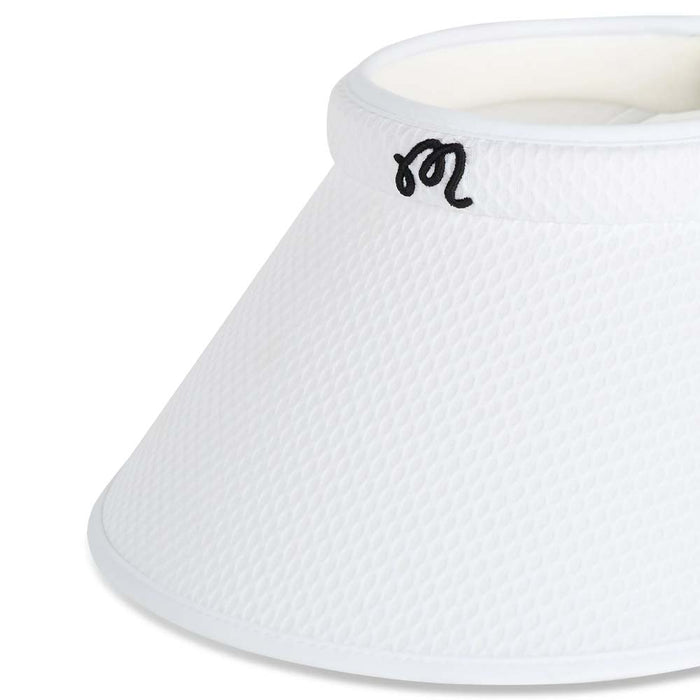 Malbon Claire Mesh Golf Visor White Women