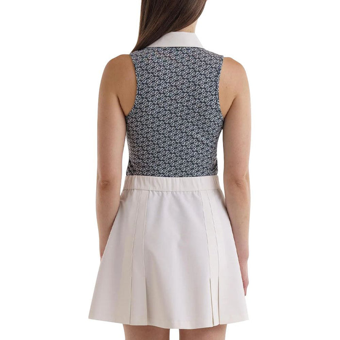 Malbon Claudia Sleeveless Golf Polo Black Multi Women