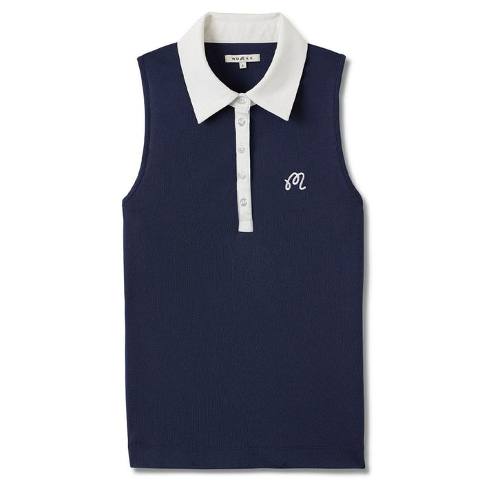 Malbon Claudia Sleeveless Golf Polo Navy Women