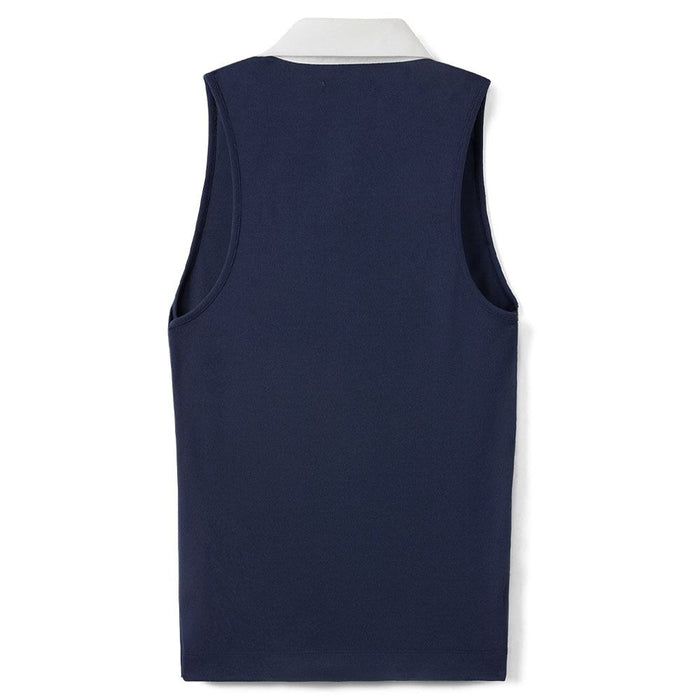 Malbon Claudia Sleeveless Golf Polo Navy Women