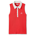 Malbon Claudia Sleeveless Golf Polo Red Women