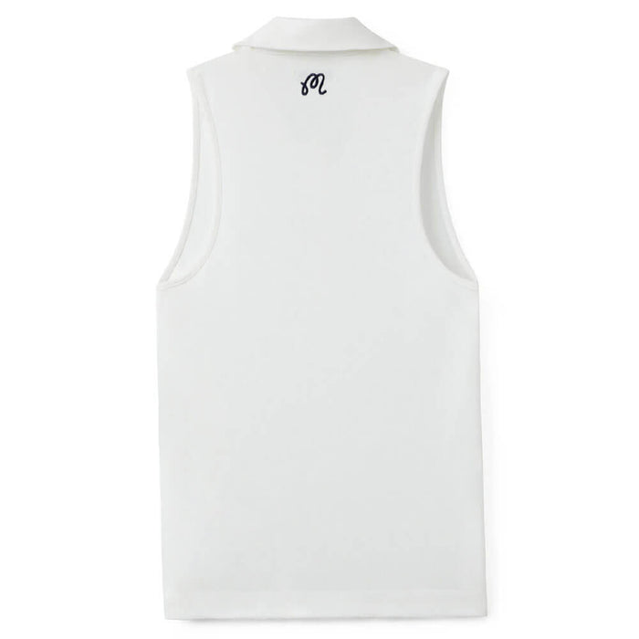 Malbon Claudia Sleeveless Golf Polo White - SU23 Women