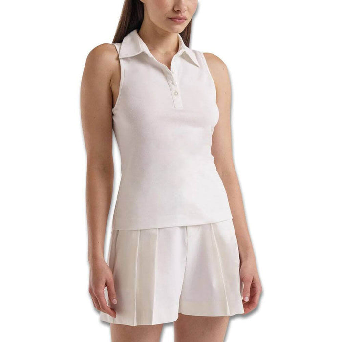 Malbon Claudia Sleeveless Golf Polo White - SU23 Women