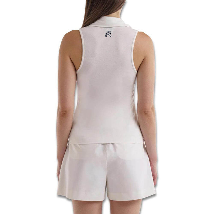 Malbon Claudia Sleeveless Golf Polo White - SU23 Women