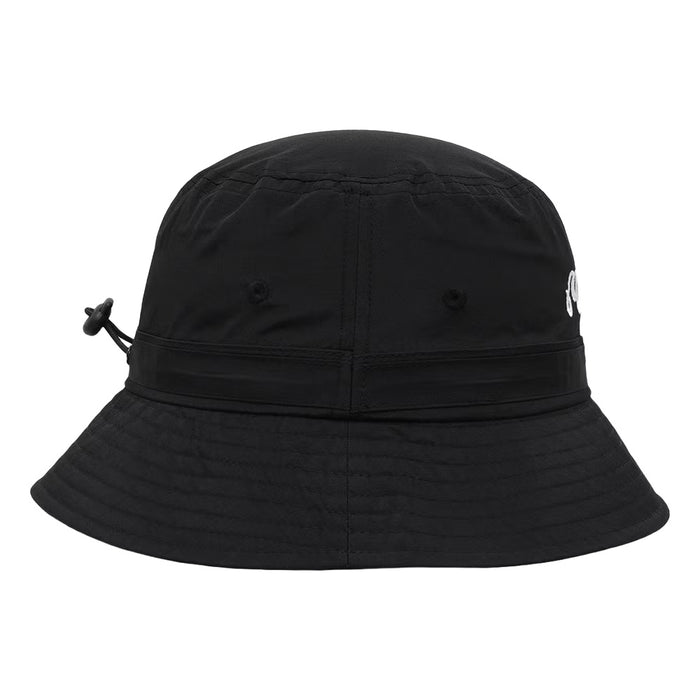 Malbon Evergreen Nylon Golf Bucket Hat Black