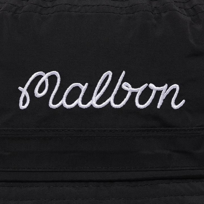 Malbon Evergreen Nylon Golf Bucket Hat Black