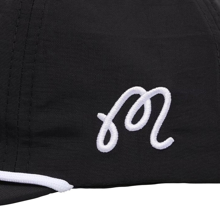 Malbon Evergreen Nylon Rope Golf Cap Black