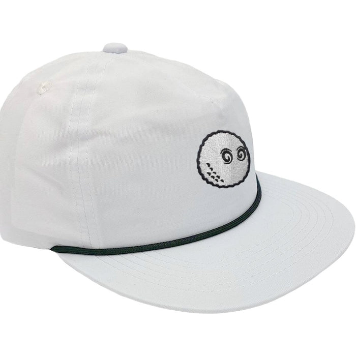 Malbon Evergreen Nylon Rope Golf Cap White