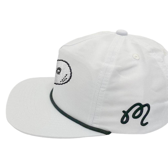 Malbon Evergreen Nylon Rope Golf Cap White