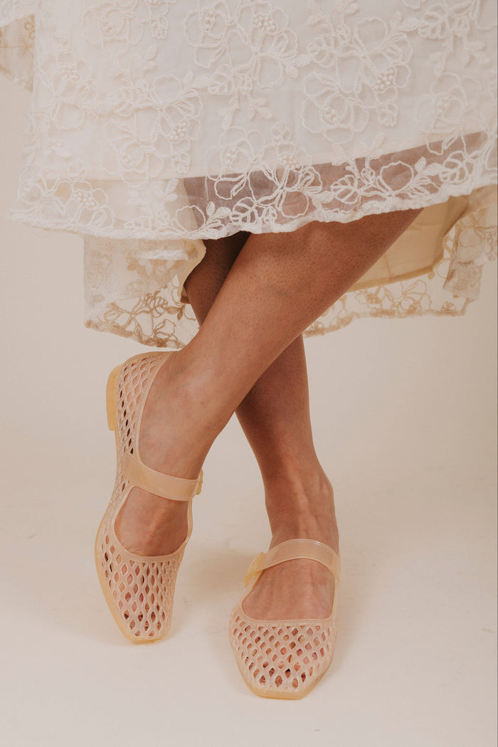 MIA mary jane translucent jelly flat pose