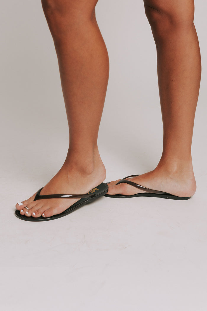 mia nyah jelly sandals brown side