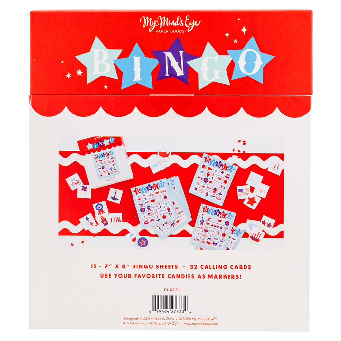 MY MIND'S EYE -  Americana Bingo Game