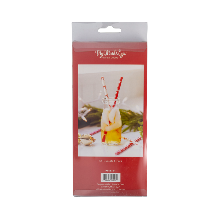 MY MIND'S EYE - Christmas Bows Reusable Straws
