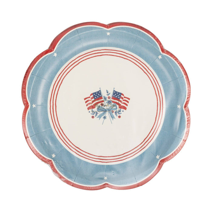 MY MIND'S EYE - Flag Paper Plates - 8"
