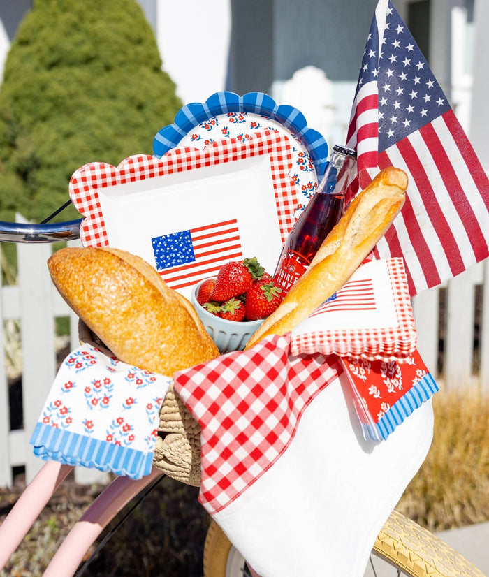 MY MIND'S EYE - Gingham Flag Paper Plate - 10"