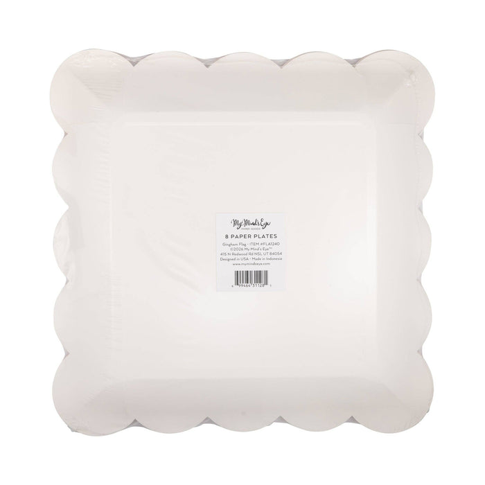 MY MIND'S EYE - Gingham Flag Paper Plate - 10"