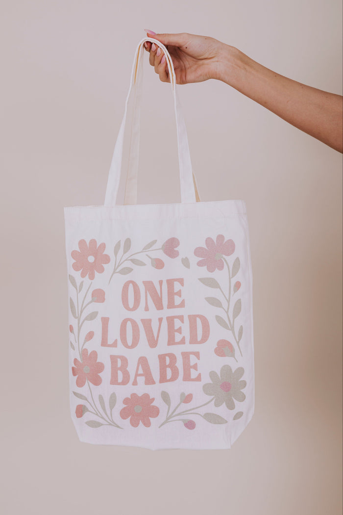 dusty floral OLB tote bag