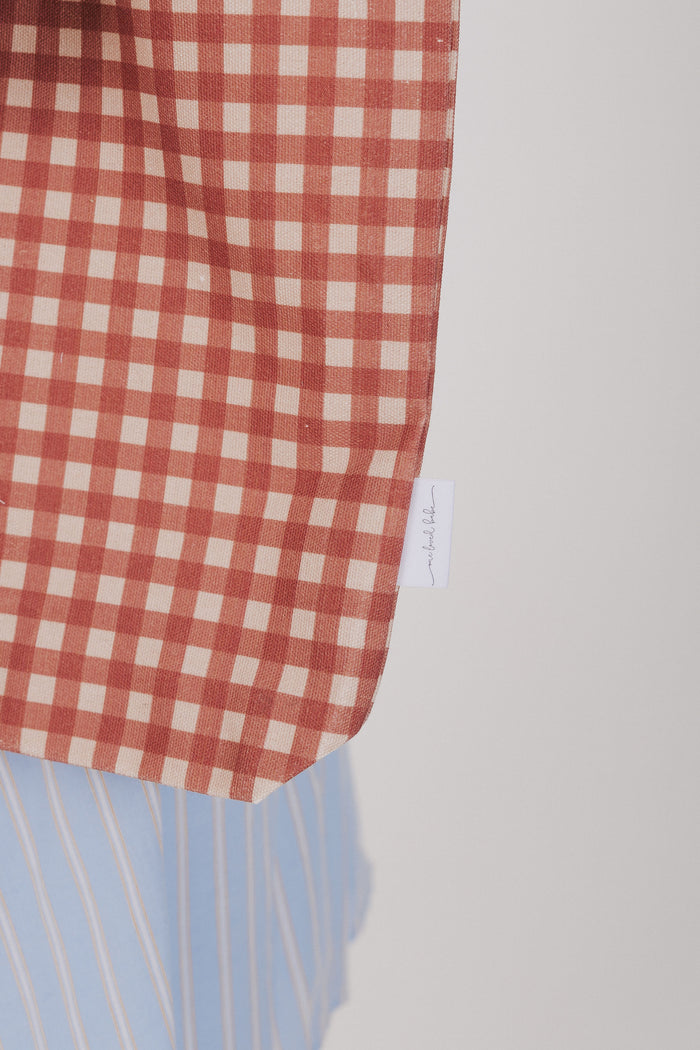one loved babe tote bag pure gingham