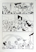 Original Thunderbirds Comic Pen and Ink Drawing
