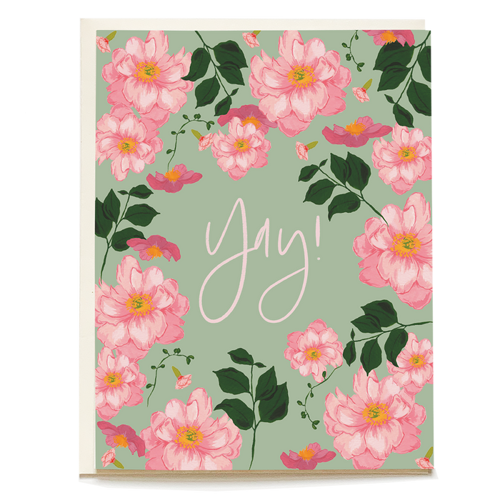 Pink Rose Congrats Card | Cecile