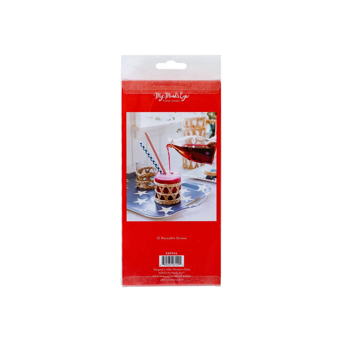 Plaid and Stripes Reusable Straws